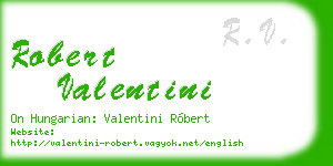 robert valentini business card